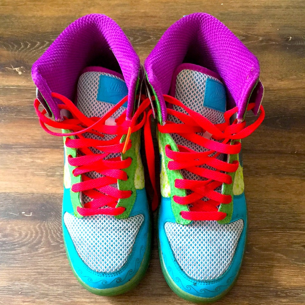Special edition, one of a kind high top Nikes